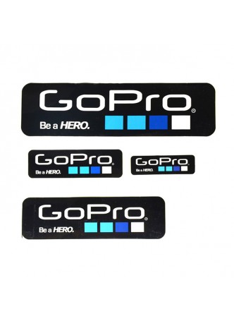 Proocam Pro-F014B-BK Gopro Be a Hero design  Sticker set 4 size - Black  Colour 